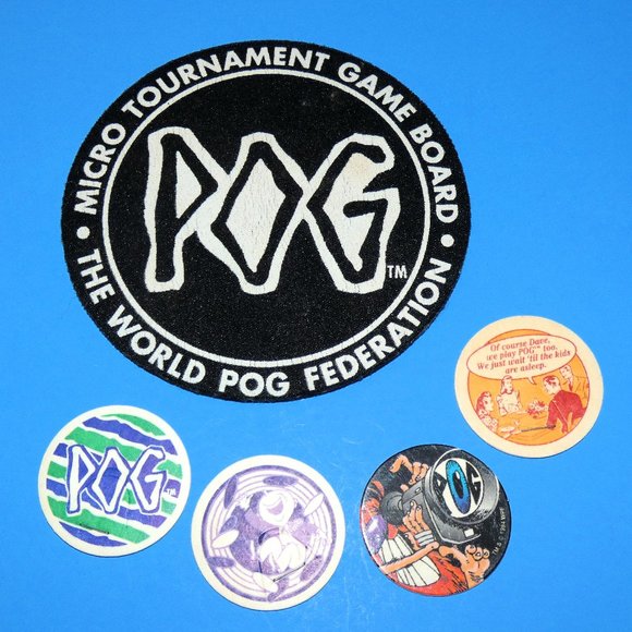 Official POG Tournament Game Board Lot Collection Milk Caps 1990s 90s Vintage - Picture 1 of 3
